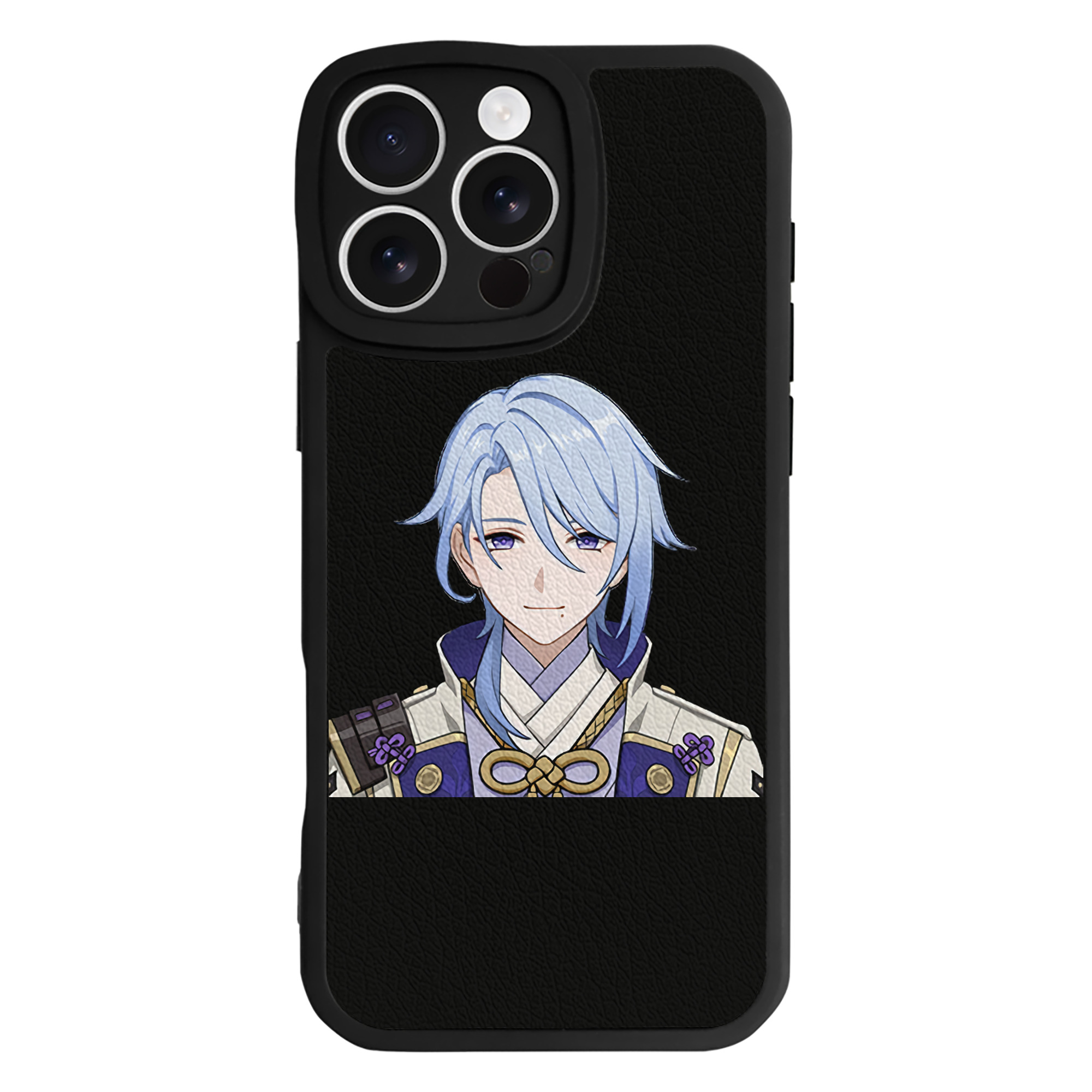 げんし神 神里綾人 かみさとあやと genshin Kamisato Ayato 【iPhone 16シリーズ対応】シリコンスマホケース（レザー調） 材質：シリコン